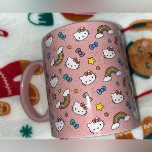 NEW RAINBOW & BOWS PINK Hello Kitty mug